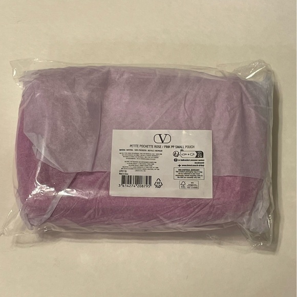 VALENTINO Small Petite Velvet Wrislet Pouch in Pink Pochette Rose - Picture 7 of 7